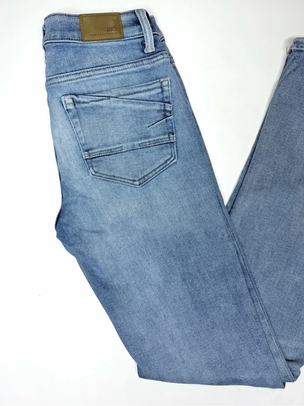 BKE Women’s Stella Mid Rise Slim Fit Straight Leg Jeans Size- 25 X 30